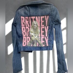 Britney Graphic Blue Jean Jacket